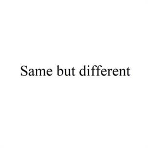 Same but different