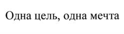 Одна цель, одна мечта