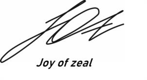 Joy of zeal