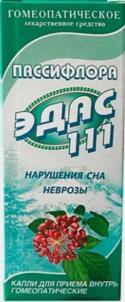 ГОМЕОПАТИЧЕСКОЕ лекарственное средство ПАССИФЛОРА ЭДАС 111 НАРУШЕНИЯ СНА НЕВРОЗЫ КАПЛИ ДЛЯ ПРИЕМА ВНУТРЬ ГОМЕОПАТИЧЕСКИЕ