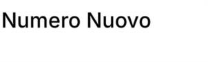 Numero Nuovo