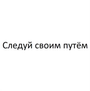 Следуй своим путём