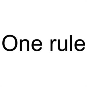 One rule