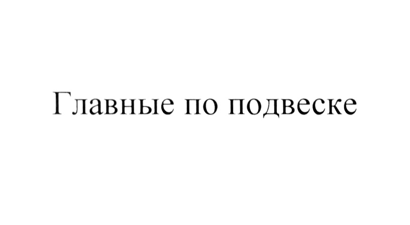 Главные по подвеске