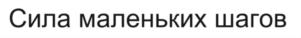 Сила маленьких шагов
