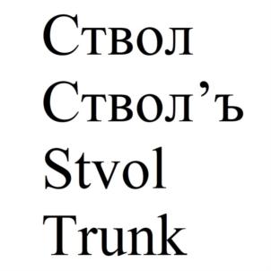 Ствол Стволъ Stvol Trunk