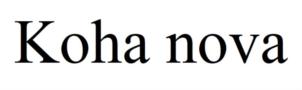 Koha nova