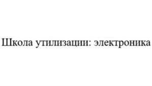 Школа утилизации: электроника