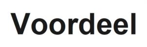 Voordeel